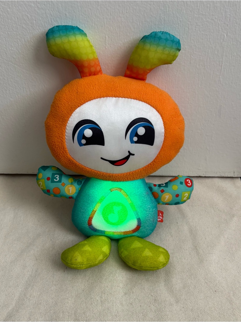 Fisher Price DJ Groovin' Go Light Up Plush Musical Baby Toy Used Tested Works